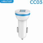 Newtop caricabatterie da auto 3.0 A 2 usb