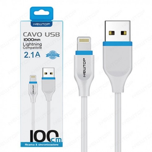 Newtop cavo di alimentazione USB – lightning 1 mt