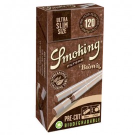 Smoking 120 filtri ultra slim brown in cannuccia