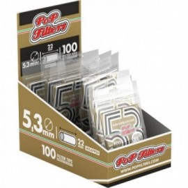 PoP Filters filtri 5,3 mm extra slim long 22 mm in busta da 100 pezzi