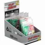 PoP Filters filtri 6 mm slim in busta da 120 pezzi + cartine corte bianche in libretto a finestra singola da 50 foglietti