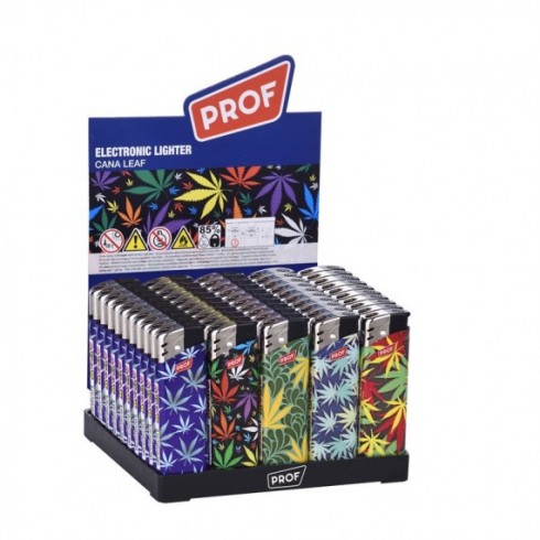 Prof accendino piezoelettrico con fiamma ricaricabile a gas cana leaf 40804647