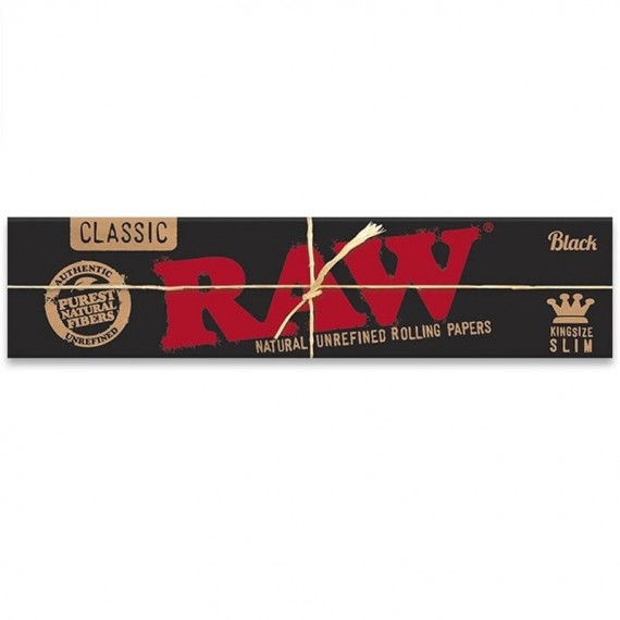 Raw 32 lange Zigarettenpapiere slim classic black