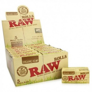 Raw rullo lungo slim organic hemp 5 mt