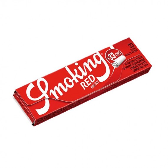Smoking 33 cartine lunghe red + 33 filtri in cartoncino