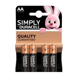 Duracell 4 pile alcaline aa simply