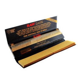 Raw 32 cartine lunghe slim classic black + 32 filtri in cartoncino