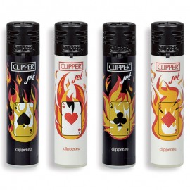 Clipper accendino large jet flam poker fire