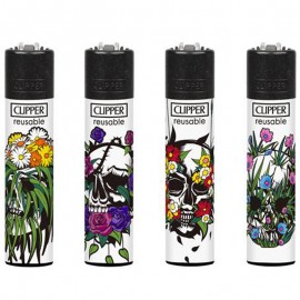 Clipper accendino large natural skulls 2