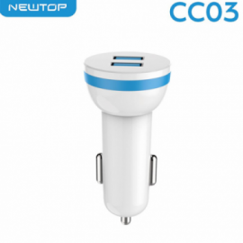 Newtop caricabatterie da auto 3.0 A 2 usb