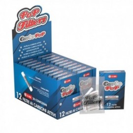 PoP Filters filtri in ceramica 6 mm slim ai carboni attivi in astuccio da 12 pezzi