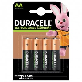 Duracell 4 batterie ricaricabili aa plus 1300 mAh