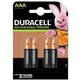 Duracell 4 batterie ricaricabili aaa plus 750 mAh
