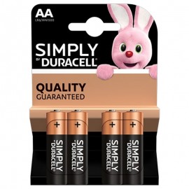 Duracell 4 pile alcaline aa simply