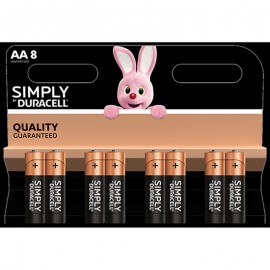 Duracell 8 pile alcaline aa simply