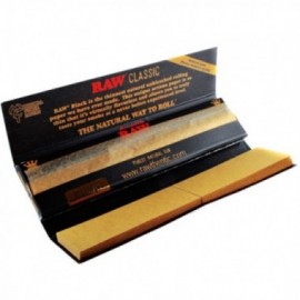 Raw 32 cartine lunghe slim classic black + 32 filtri in cartoncino