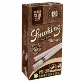 Smoking 120 filtri ultra slim brown in cannuccia