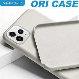 Newtop custodia in silicone ori case beige per apple iphone xs