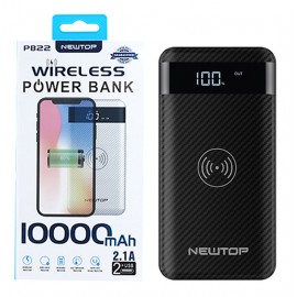 Newtop PB22 Power bank wireless 10000 mah bianca