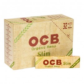 Ocb 32 cartine lunghe slim organic hemp + 32 filtri in cartoncino