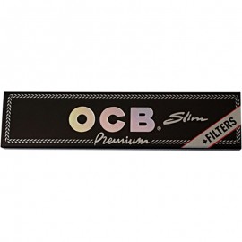Ocb 32 cartine lunghe slim premium black + 32 filtri in cartoncino