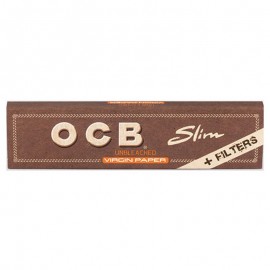 Ocb 32 cartine lunghe slim virgin + 32 filtri in cartoncino