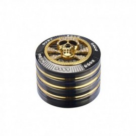 Champ grinder in metallo 50 mm 4 strati bling bling skull