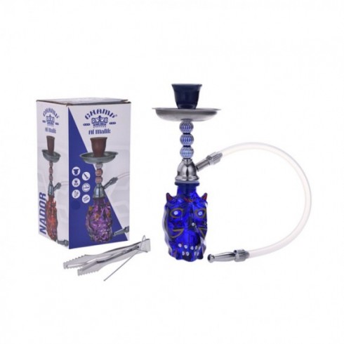 Champ shisha in vetro 20 cm nador blu
