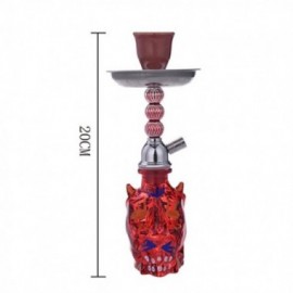 Champ shisha in vetro 20 cm nador rosso