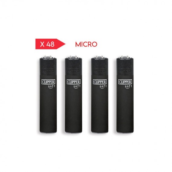 Clipper accendino micro soft touch Nero