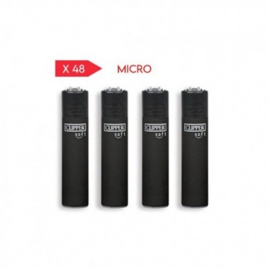Clipper accendino micro soft touch Nero