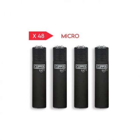 Clipper accendino micro soft touch Nero